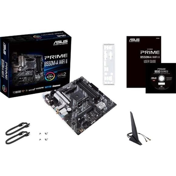 ASUS PRIME B550M-A WIFI II AMD B550 Motherboard DDR4 Wi-Fi 6 ( FREE SHIPPING ) - Picture 2 of 2